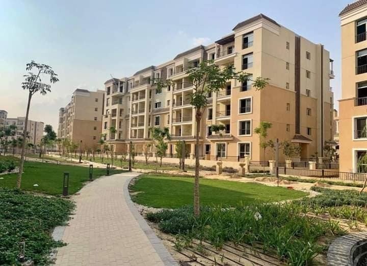 ممشى حديقة بجوار نجيلة وصف عمارات سكنية - شقة في كمبوند سراي، مدينة المستقبل
