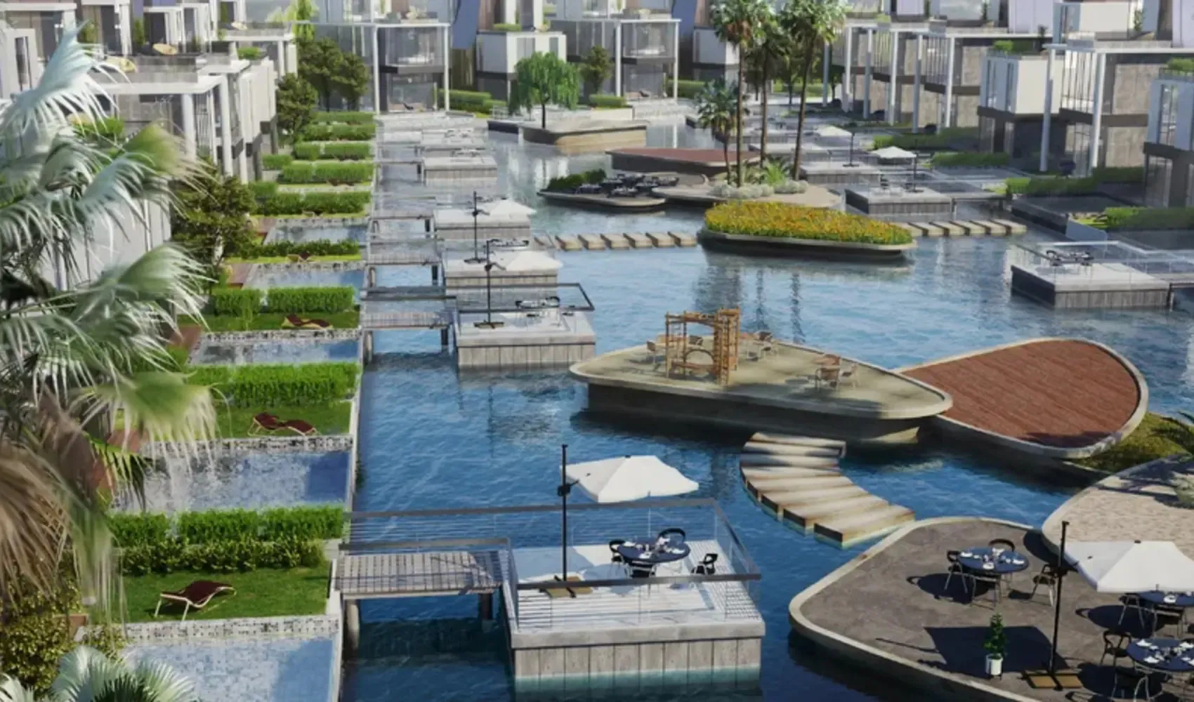 bloomfields-compound-hero Bloomfields compound lagoon render - رندر لاجون بلوم فيلدز مدينة المستقبل - apartment for sale in Bloomfields (developer render)