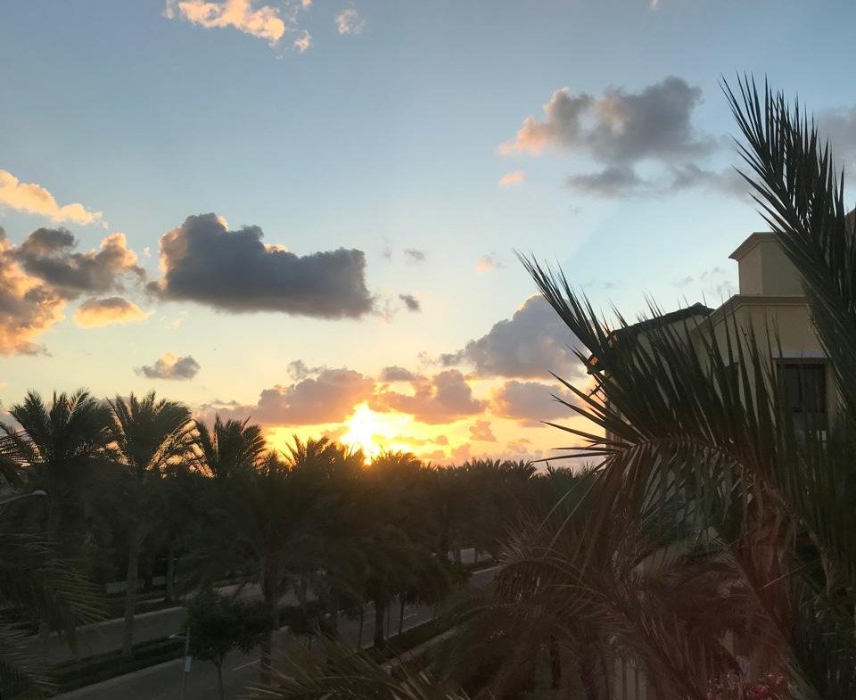 Furnished chalet for sale in Catania Marassi North Coast - golden hour view from balcony