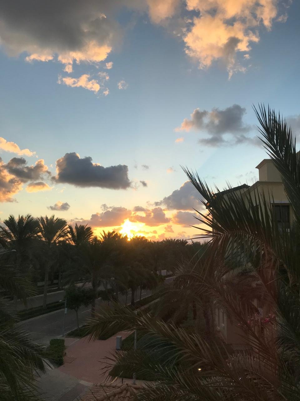 Furnished chalet for sale in Catania Marassi North Coast - golden hour view from balcony