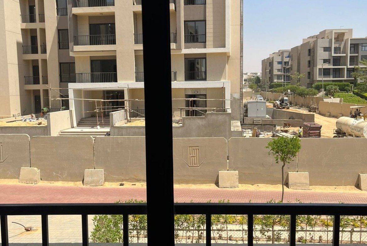 Balcony railing and compound view - apartment in Fifth Square, New Cairo