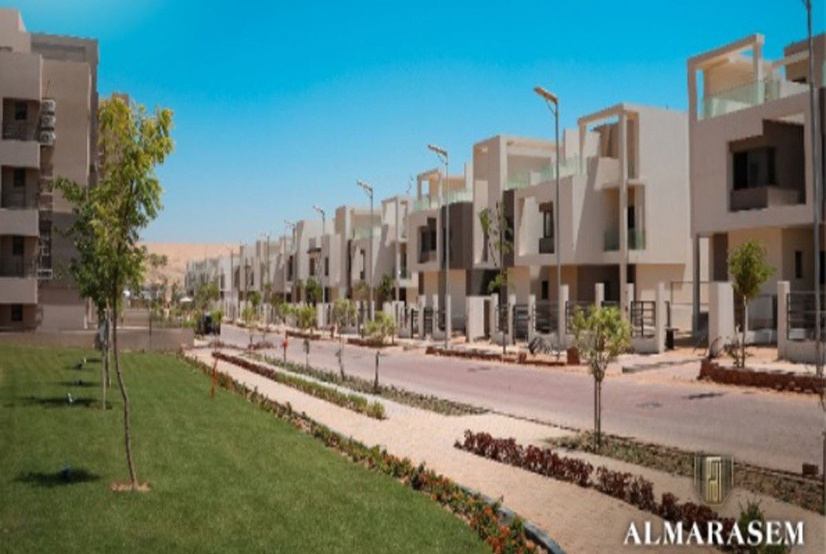 شارع الكمبوند ومباني الشقق - شقة في المراسم فيفث سكوير، القاهرة الجديدة