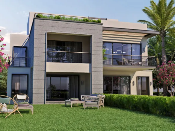 Garden Lakes villa facade render - رندر واجهة فيلا جاردن ليكس - Garden Lakes Hyde Park October render
