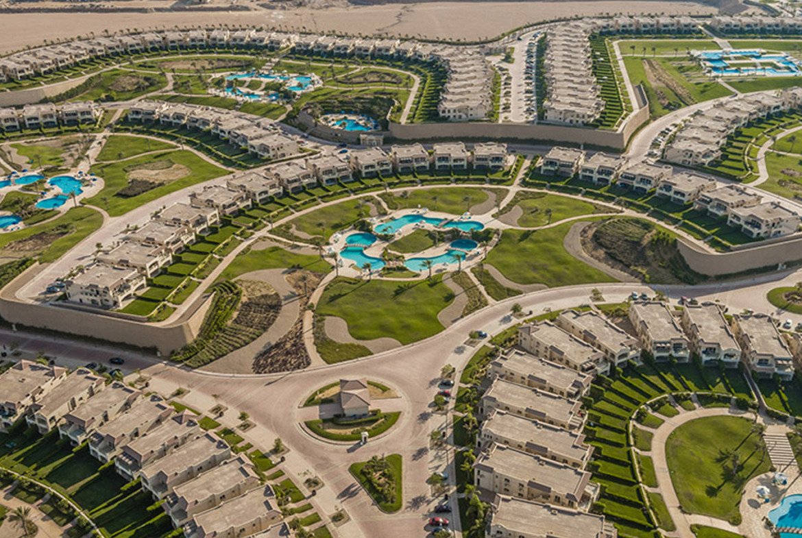 تصميم جوي لأحياء الكمبوند المنحنية - فيلا في لا فيستا 6، السويس