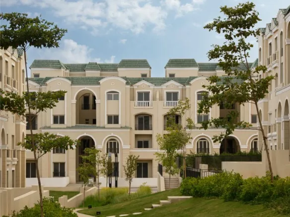 L'avenir Mostaqbal City residential buildings and landscaped gardens, official project photo - مباني ولاندسكيب لافينير مدينة المستقبل صورة رسمية للمشروع