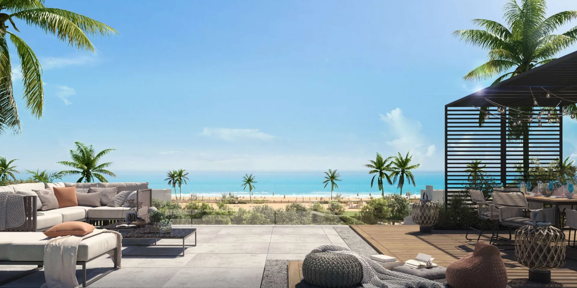 LVLS Mountain View beach lounge render - تصور هندسي لشاطئ لفلز ماونتن فيو