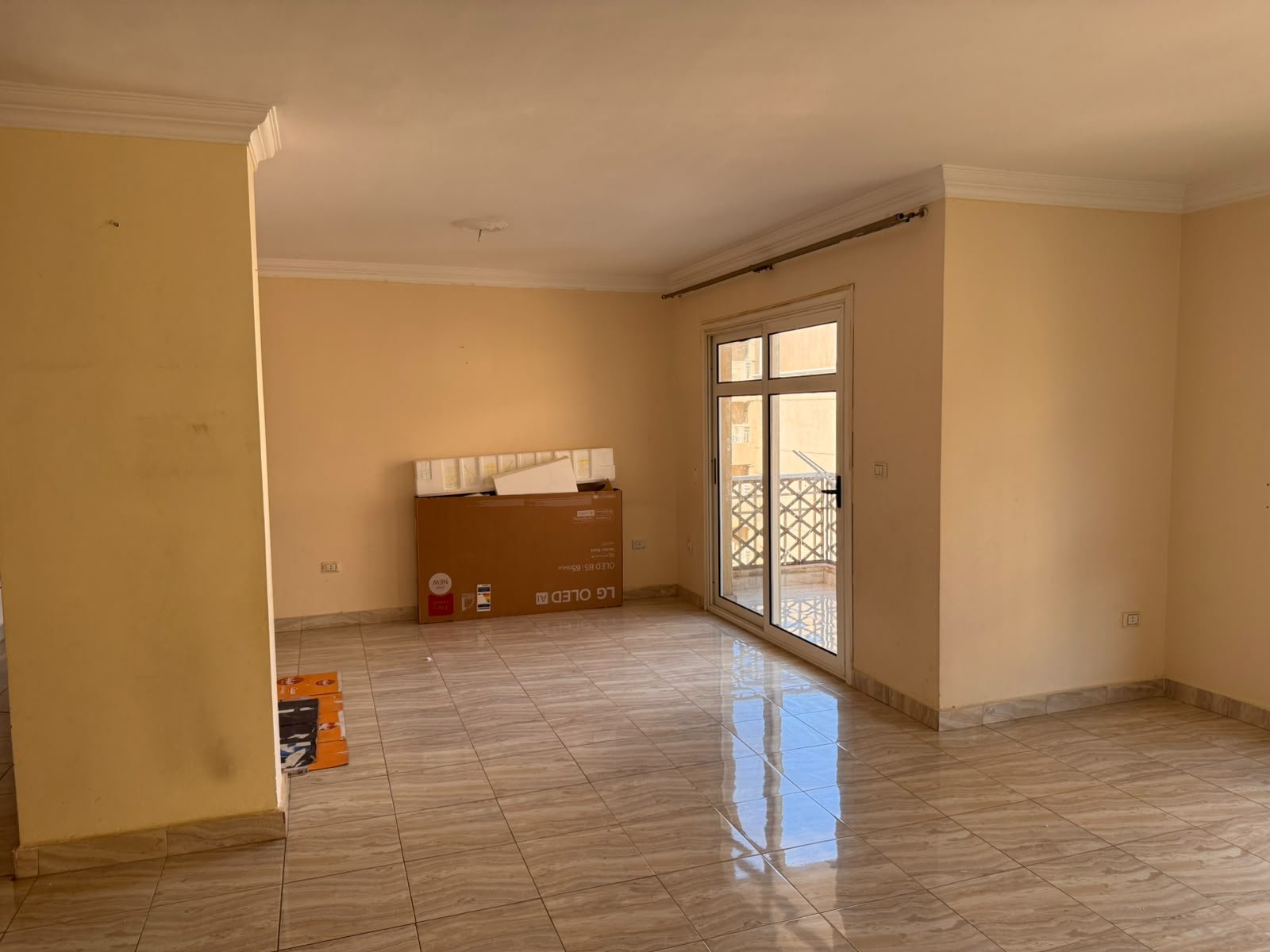 Apartment for sale in Madinaty B11 New Cairo - reception with balcony access
