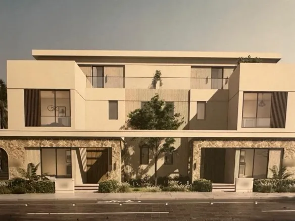 Render of chalet buildings in Mar Bay, Al Marasem, North Coast - رندر مباني الشاليهات في مار باي، المراسم، الساحل الشمالي - off-plan chalet for sale Mar Bay