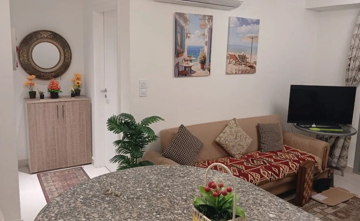 Living area of a chalet for rent in Marassi Lea zone - ريسبشن شاليه للإيجار في مراسي منطقة ليا