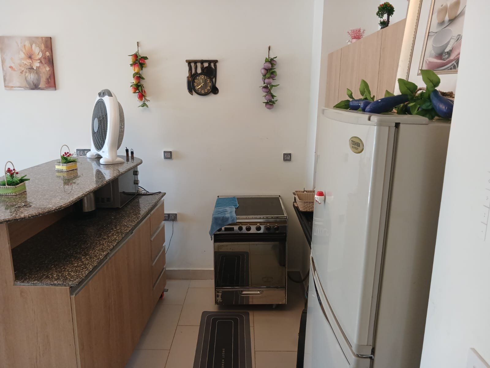 Kitchen of a chalet for rent in Marassi Lea zone - مطبخ شاليه للإيجار في مراسي منطقة ليا