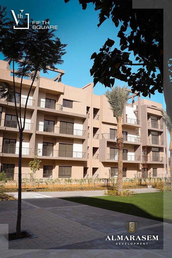 Apartment building and trees - apartment in Moon Residence, Fifth Square, New Cairo