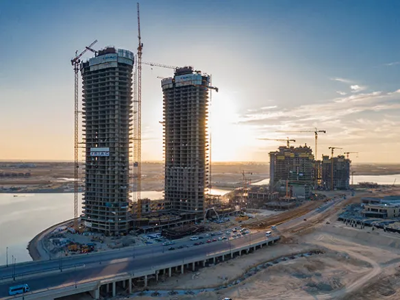 Al Alamien Towers (North Edge), New Alamein, North Coast - exterior view - أبراج العلمين (نورث إيدج)، العلمين الجديدة، الساحل الشمالي - واجهة خارجية