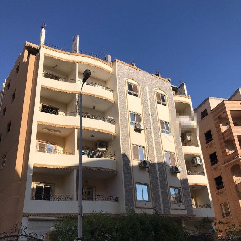 Apartment building facade in North Lotus 5th Settlement - 145 sqm apartment for sale