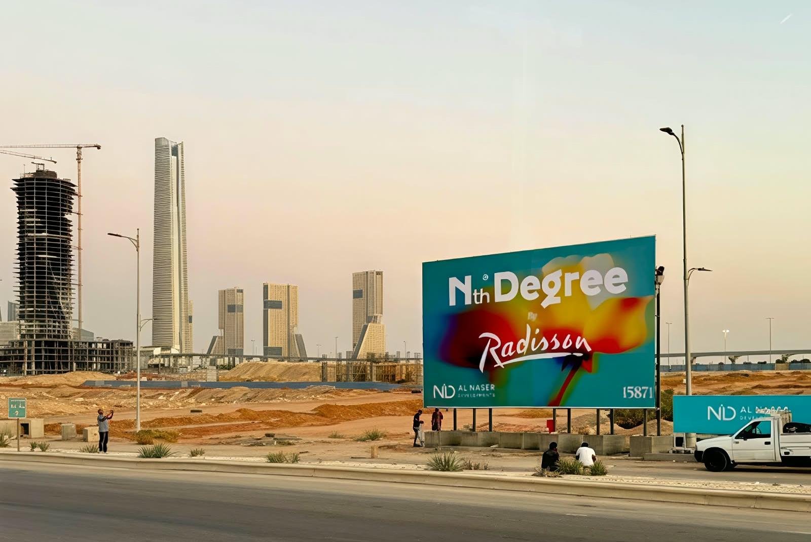 nth-degree-site-billboard Nth Degree project site New Administrative Capital - under construction