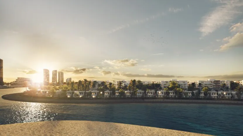 Palm Hills New Alamein seafront, developer image - واجهة بحرية بالم هيلز العلمين الجديدة صورة من المطور - chalet for sale in Palm Hills New Alamein
