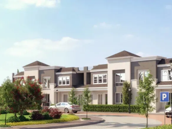 Sarai compound townhouse project render, Mostaqbal City - رندر توضيحي لمشروع سراي، مدينة المستقبل - townhouse for sale in Sarai