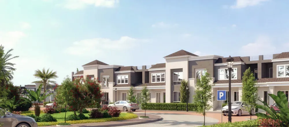 Sarai compound townhouse project render, Mostaqbal City - رندر توضيحي لمشروع سراي، مدينة المستقبل - townhouse for sale in Sarai