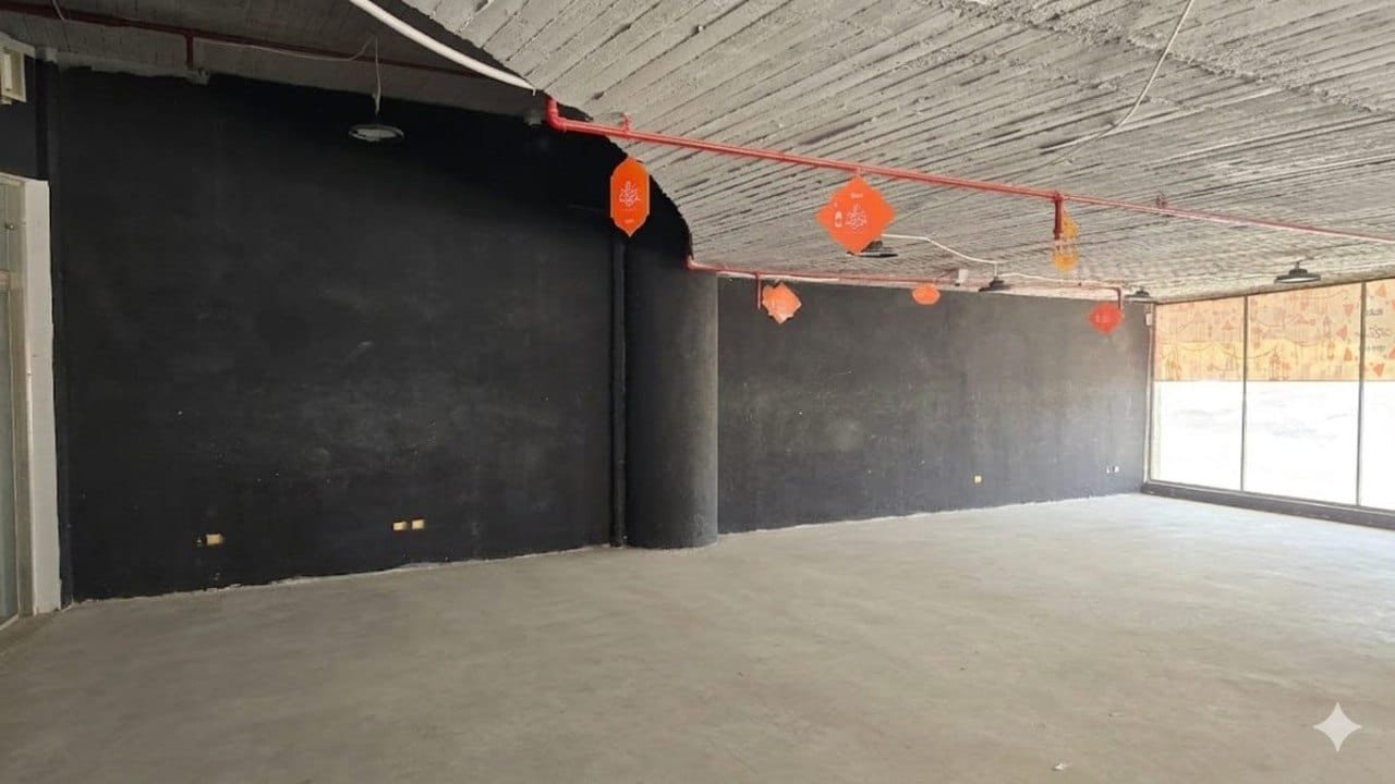 Semi-finished 257 sqm shop space for sale in El Mirage Mall New Cairo