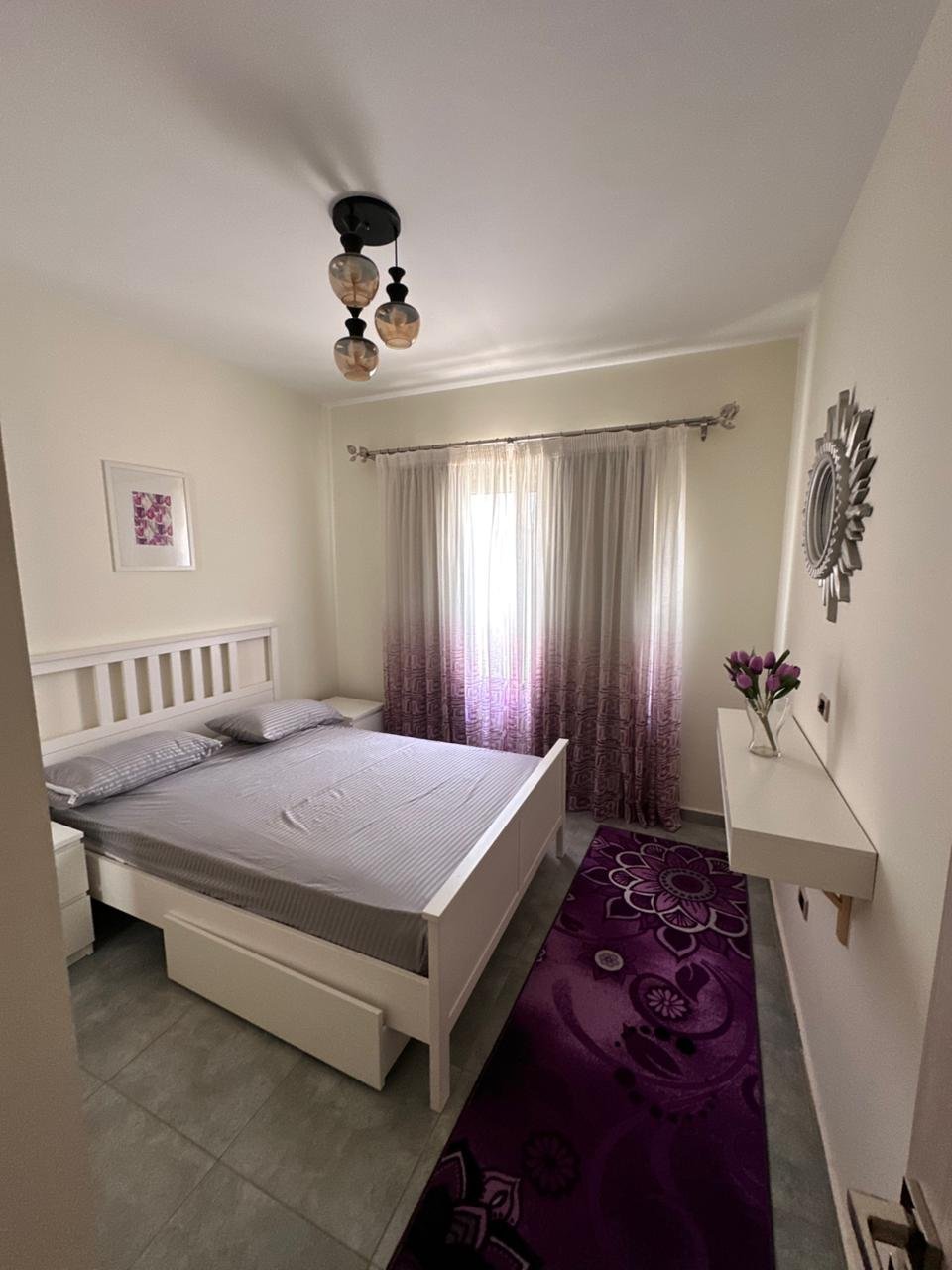 Bedroom with double bed and dressing table - chalet, Ain Sokhna