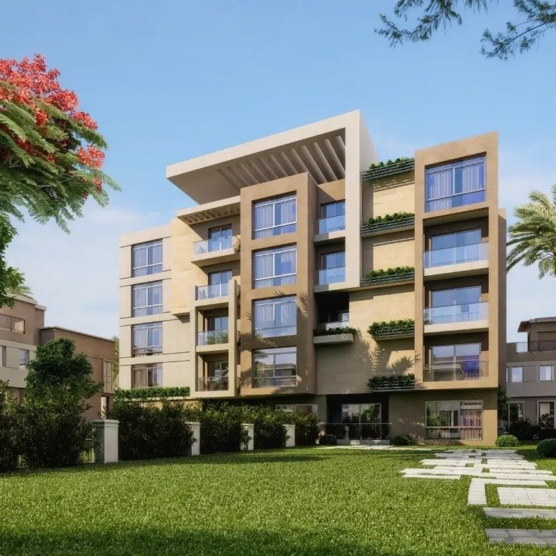 تصور معماري لمبان سكنية - مشروع شقق تاج سيتي بالقاهرة الجديدة