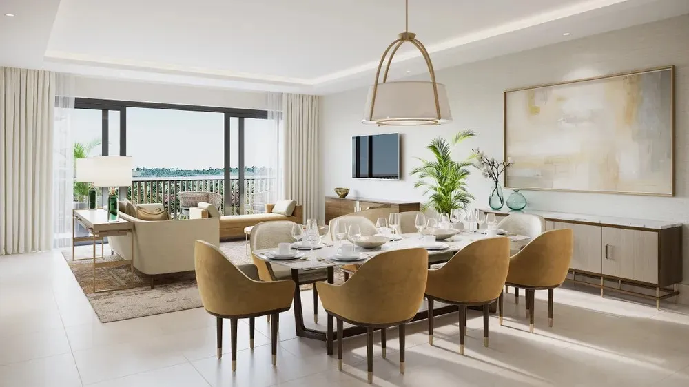 Living room in a Zed West apartment, New Zayed (project image) - صورة داخلية لريسبشن شقة في زيد ويست، زايد الجديدة (صورة المشروع)